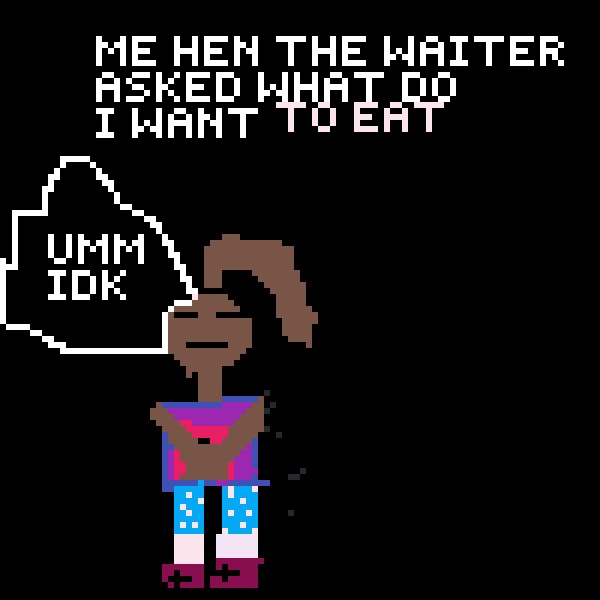 me at food places