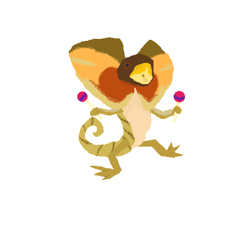 Frilled lizard (GIF!)