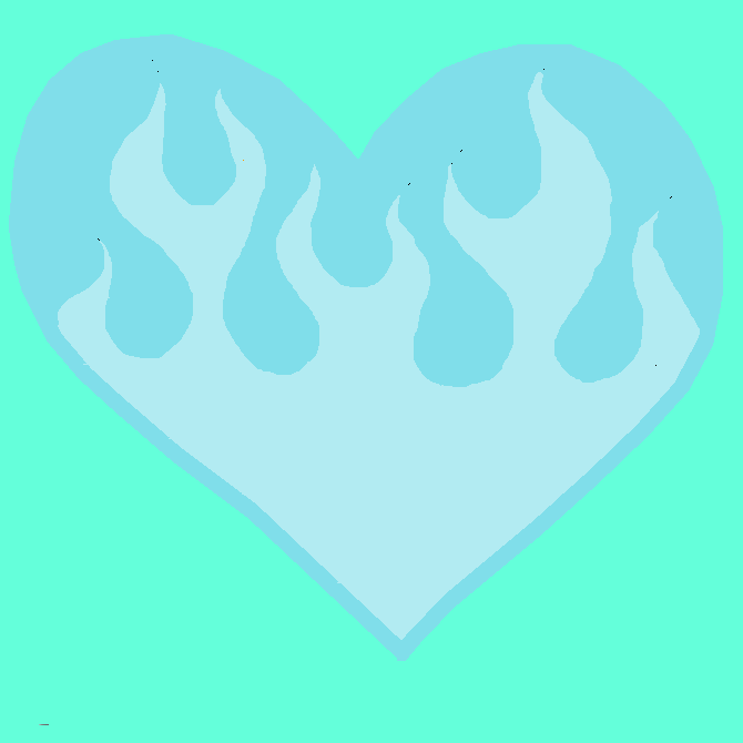 hearts with fires