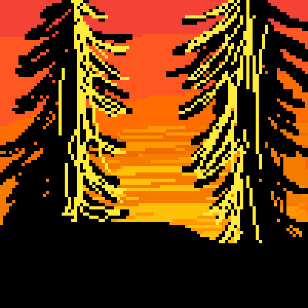sunset with trees ig