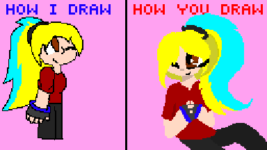 how i draw and how u draw collab