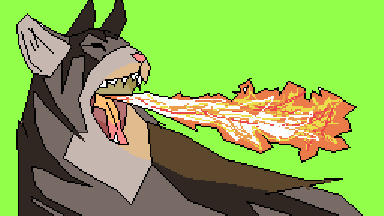 Rose turned into a Dragon~cat!!
