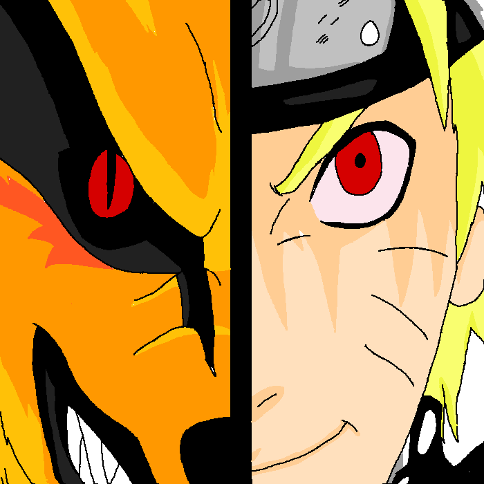 Kurama and Naruto