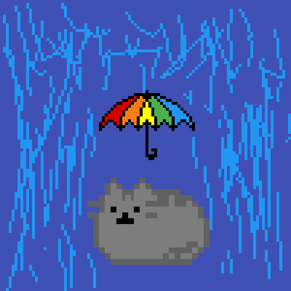 Pusheen is not wet