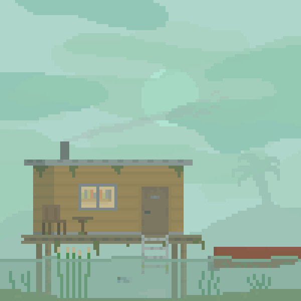 Foggy morning in the swamp
