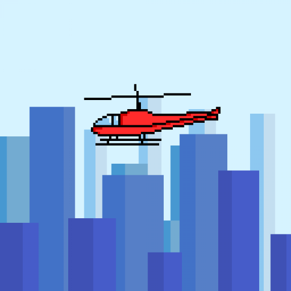 Helicopter Over the City