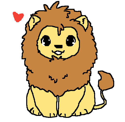 Cute baby lion