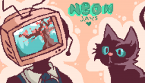 tv head and cat