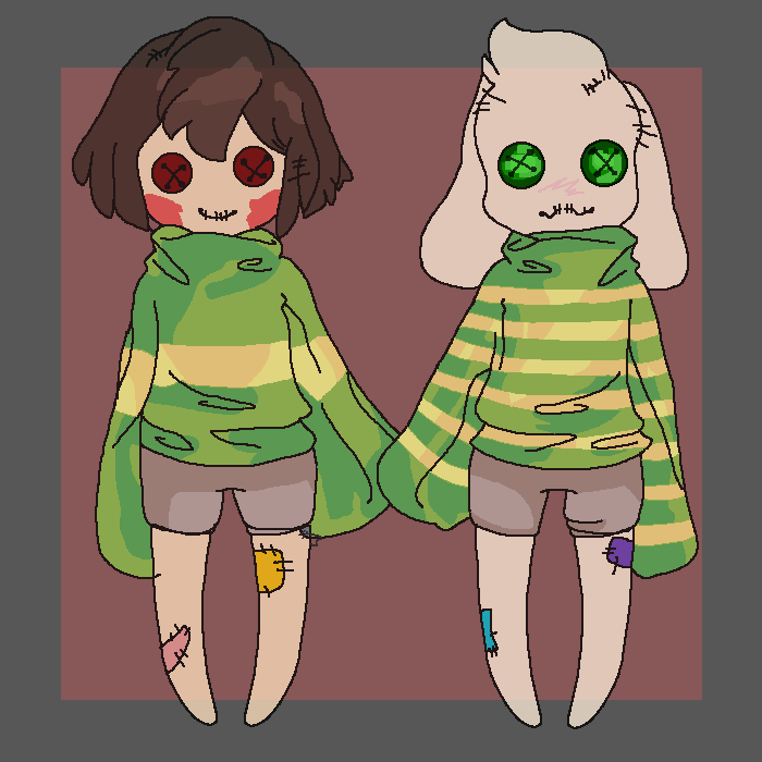 Chara and asriel Dolls