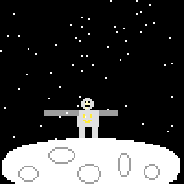 its a guy in space