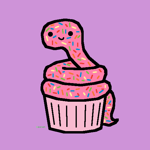 Snake on a Cupcake