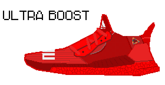 human race ultra boost red
