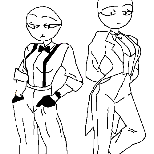 Girls in tux