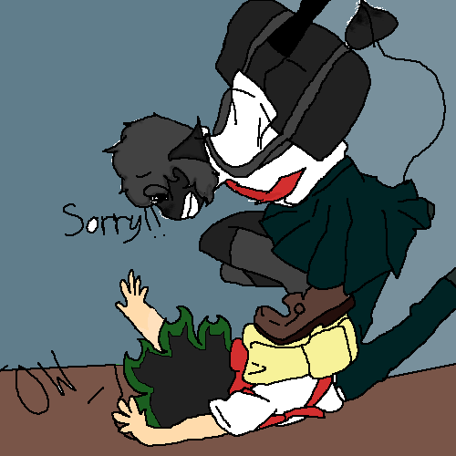 Deku got pinned XD