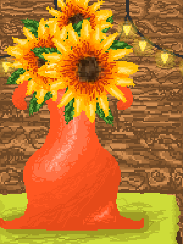 the potted sunflower s