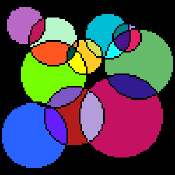Classic rainbow circle modern art thing