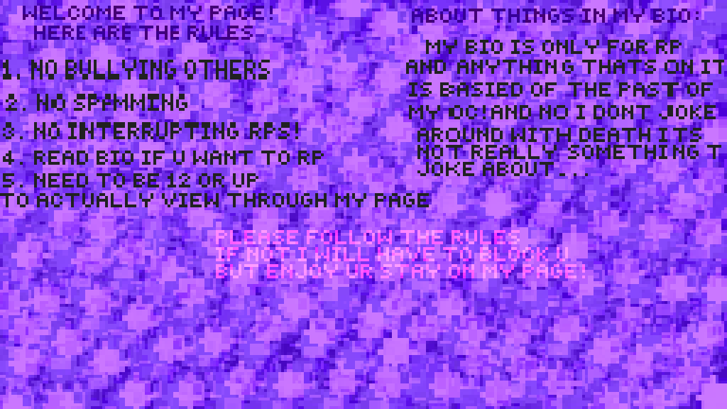 Rules for my Page