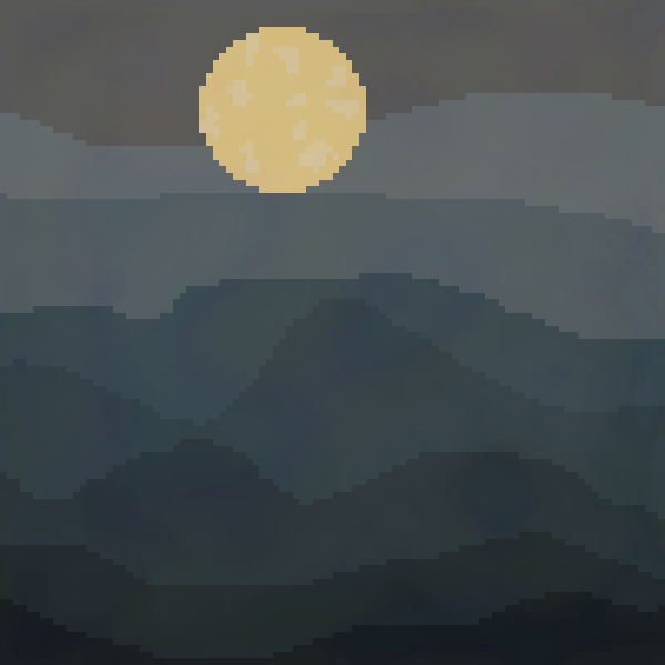 full moon at the winter