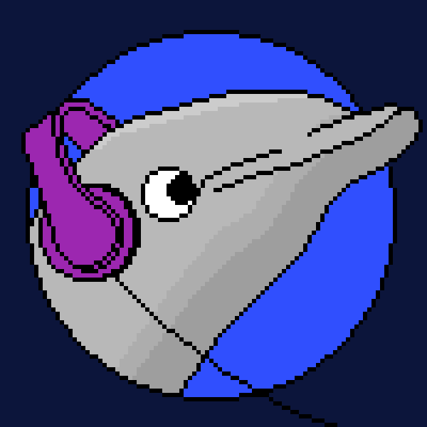Dolphin With Headphones