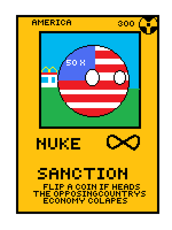 america a nuke type country ball