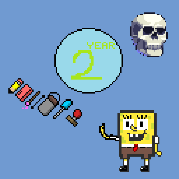 My second Anniversary Pixel art where is my badge?