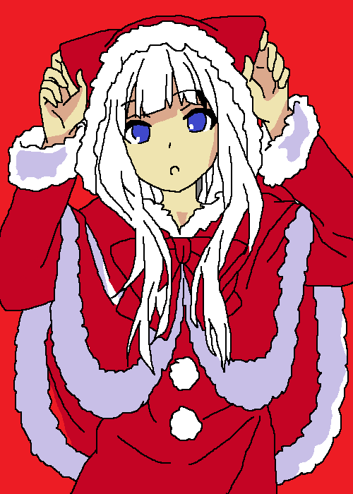 Santa as a girls
