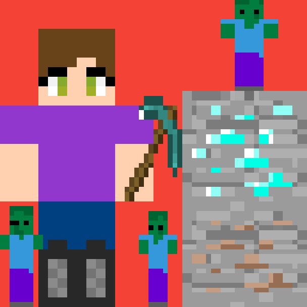 minecraft when u are mining in a cave and u see zombies