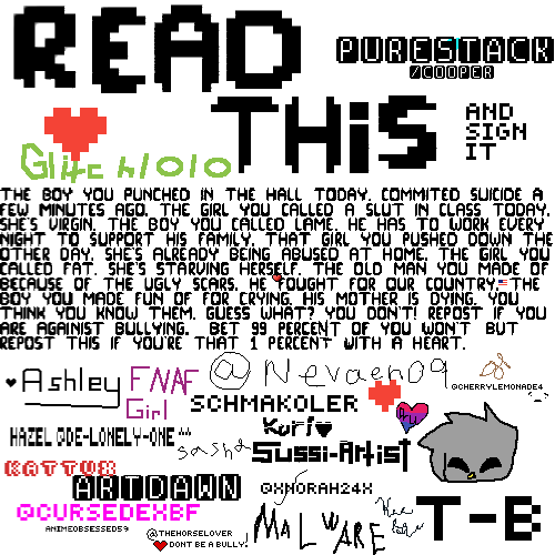 Sign If You Hate Bullying
