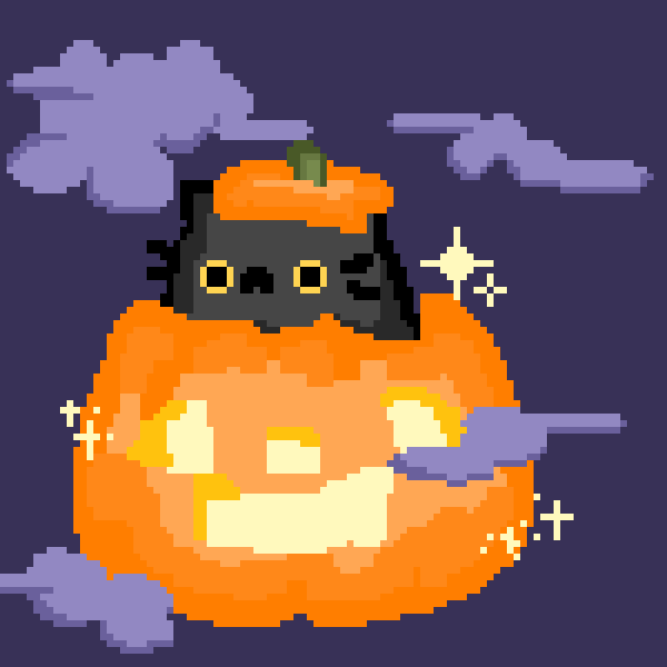 Pumpkin cat