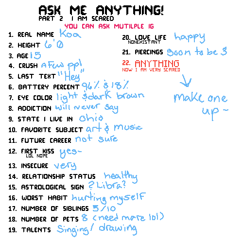Ask me Anything part 2