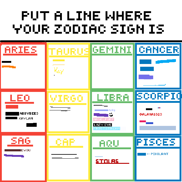 Add a line in your zodiac