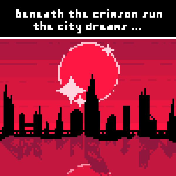 Beneath the crimson sun...