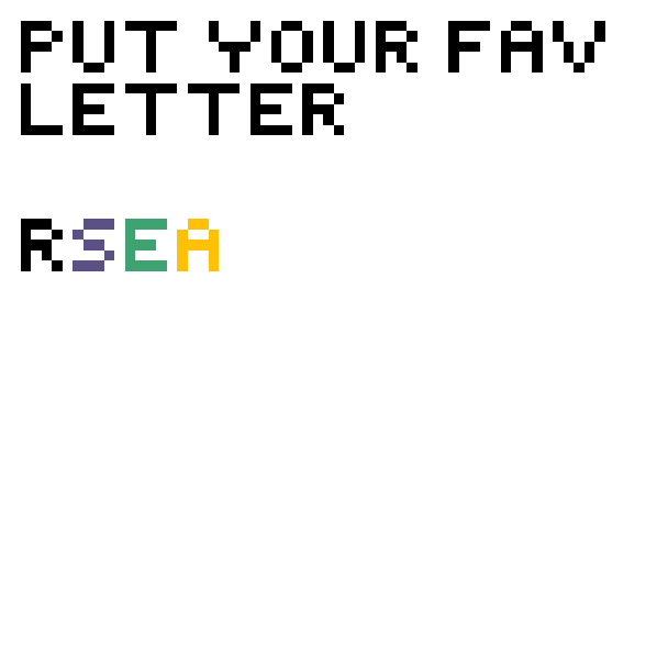 put your fav letter