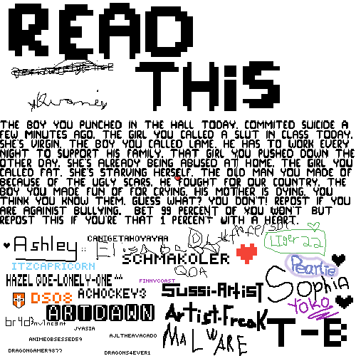 sign if u hate bullying