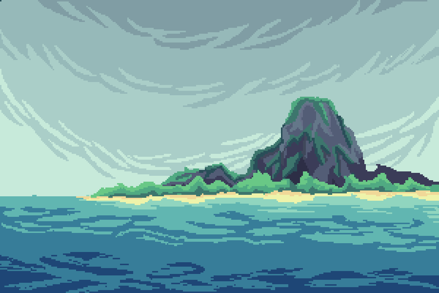 Island in the ocean