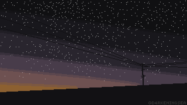 darkening sky