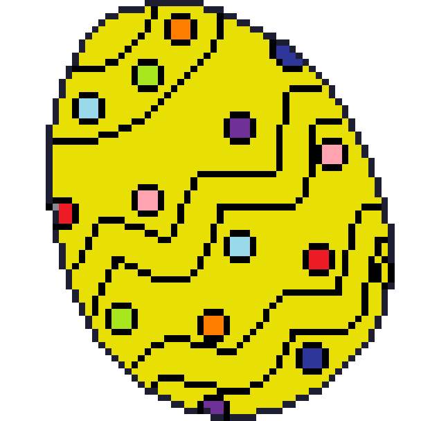 my gold and rain bow easter egg