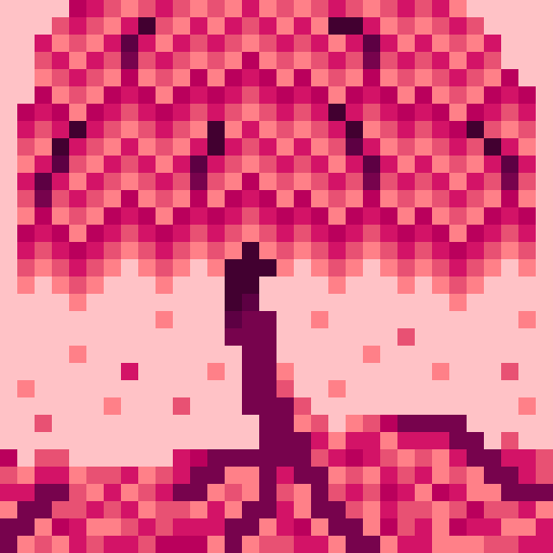 Pink avalanche tree