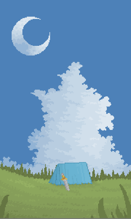 Tent & Clouds WIP 3