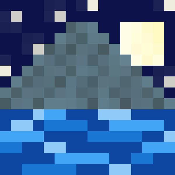 Night Mountain Scene