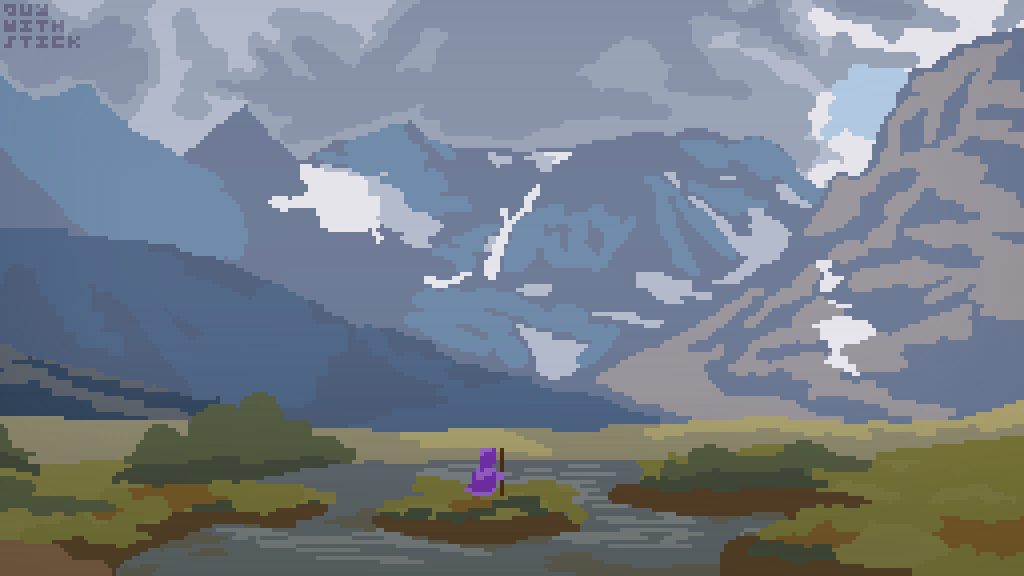 Guy with Stick in the Blue Mountains (Colour Study)