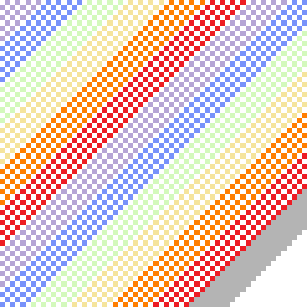 Fun rainbow checkerboard