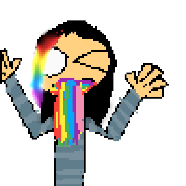 rainbow pukee