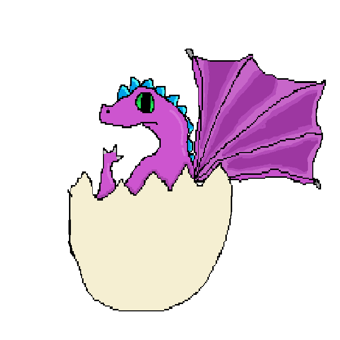 Baby dragon in a egg