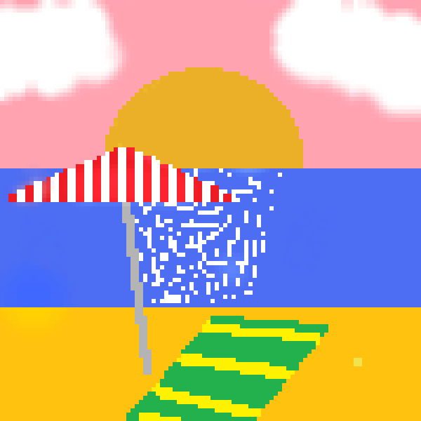 sunset on the beach