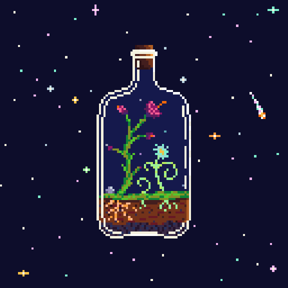 Bottle in space