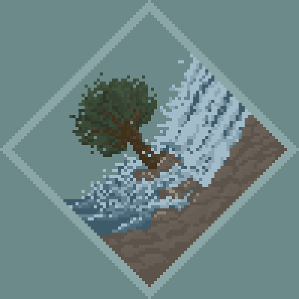 Wooden waterfalls