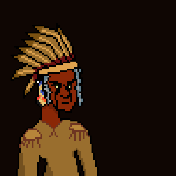 Native American with head piece