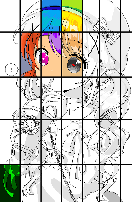 color in a box