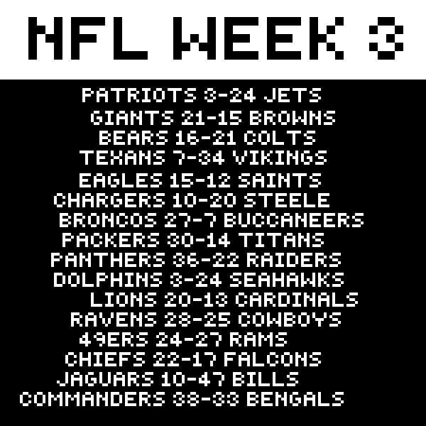 NFL Week 3